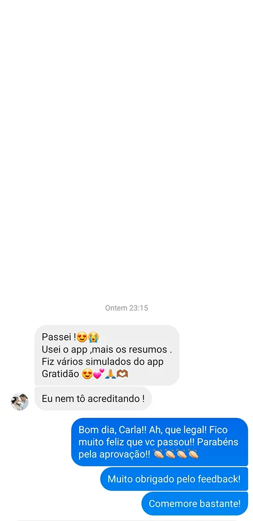 Depoimento de aluno