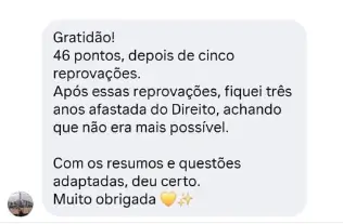 Depoimento de aluno aprovado no 46º Exame da OAB