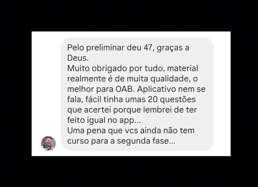 Depoimento de aluno aprovado no 46º Exame da OAB