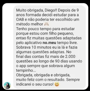 Depoimento de aluno aprovado no 46º Exame da OAB