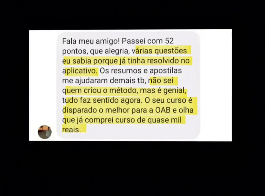 Print no Instagram — aprovação após estudar com o método direcionado
